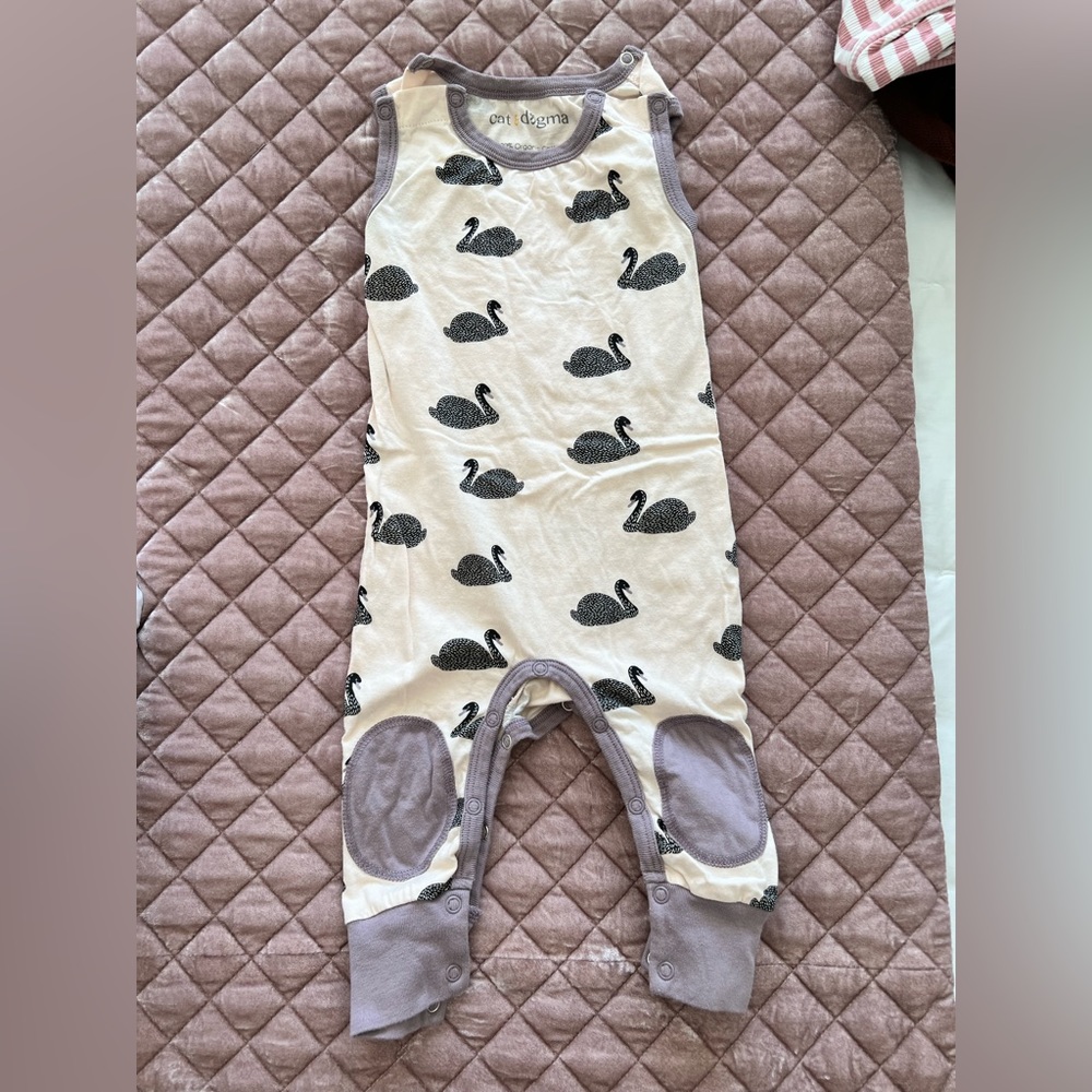 Cat and Dogma One Piece Swan Print